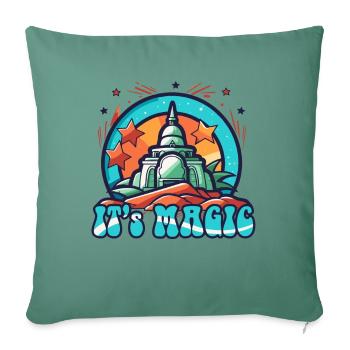 Magisches orientalisches Schloss - Sofakissenbezug 45 x 45 cm - Tanngrün - Vorne