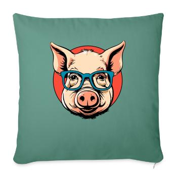 The Cunning Pig - Sofa pillowcase 17,3'' x 17,3'' (45 x 45 cm) - cypress green - Front