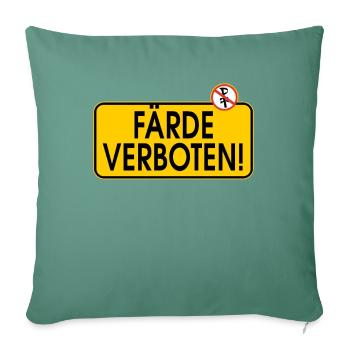 DANGER! Horses forbidden - Sofa pillowcase 17,3'' x 17,3'' (45 x 45 cm) - cypress green - Front