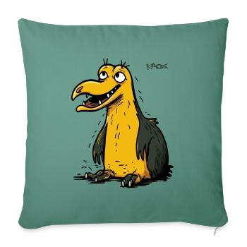 Cartoon Creature: Mutant Platypus - Sofa pillowcase 17,3'' x 17,3'' (45 x 45 cm) - cypress green - Front