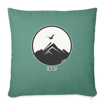 Libre comme l’air : nature, montagne, plein air - Housse de coussin décorative 45 x 45 cm - vert sapin - Devant