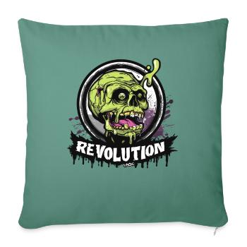 Zombie Skull Skull: Revolution - Sofa pillowcase 17,3'' x 17,3'' (45 x 45 cm) - cypress green - Front