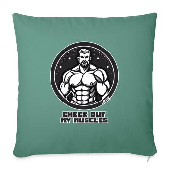 Bodybuilding Gym : Vérification musculaire - Housse de coussin décorative 45 x 45 cm - vert sapin - Devant