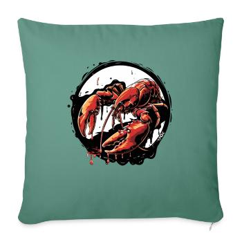 Turn around and back to the lobster - Sofa pillowcase 17,3'' x 17,3'' (45 x 45 cm) - cypress green - Front