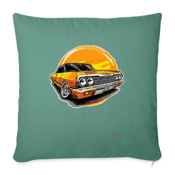 Classic Golden Oldtimer: Lowrider Style - Sofa pillowcase 17,3'' x 17,3'' (45 x 45 cm) - cypress green - Front