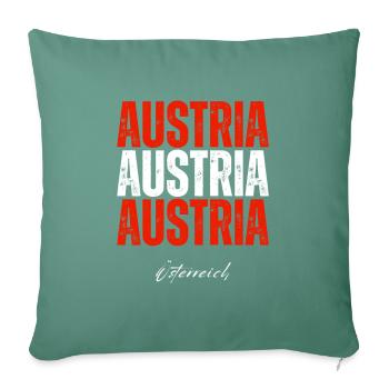 Flag of Austria, Austrian pride - Sofa pillowcase 17,3'' x 17,3'' (45 x 45 cm) - cypress green - Front