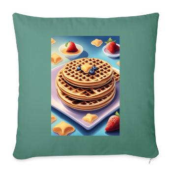Big pile of pancakes - Sofa pillowcase 17,3'' x 17,3'' (45 x 45 cm) - cypress green - Front