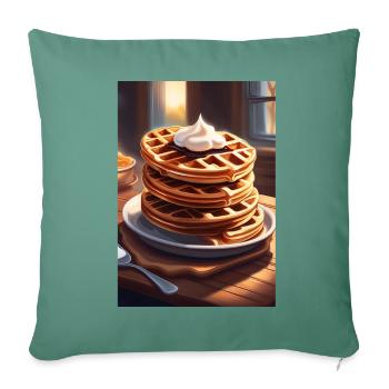 Pile of pancakes - Sofa pillowcase 17,3'' x 17,3'' (45 x 45 cm) - cypress green - Front