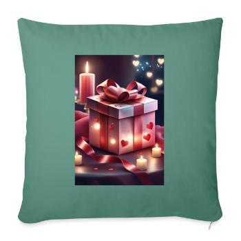 Beautiful present - Sofa pillowcase 17,3'' x 17,3'' (45 x 45 cm) - cypress green - Front