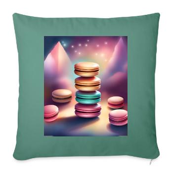 Funny and colorful macarons - Sofa pillowcase 17,3'' x 17,3'' (45 x 45 cm) - cypress green - Front