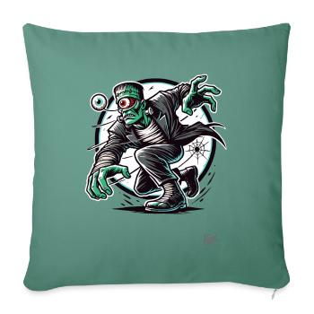 The Green Cyclops Undead Zombie Monster - Sofa pillowcase 17,3'' x 17,3'' (45 x 45 cm) - cypress green - Front