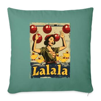 Asian rubber duck song Lalala - Sofa pillowcase 17,3'' x 17,3'' (45 x 45 cm) - cypress green - Front