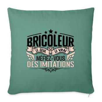 Bricoleur cadeau Bricoleur le vrai Bricoleur - Housse de coussin décorative 45 x 45 cm - vert sapin - Devant