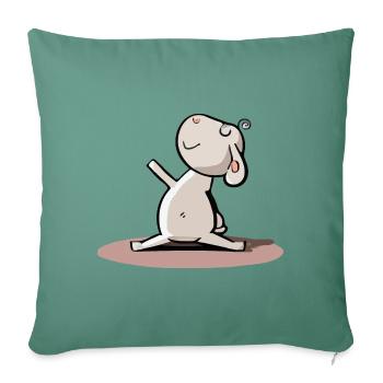 Kiki le mouton - Housse de coussin décorative 45 x 45 cm - vert sapin - Devant