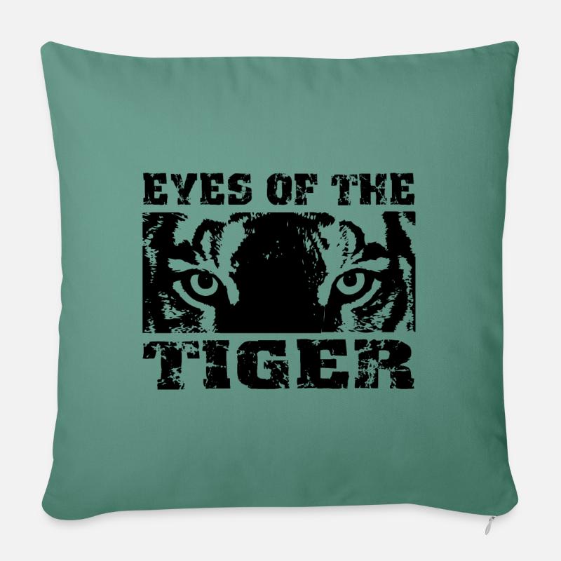 Wie ein Tiger - Sofakissenbezug 45 x 45 cm - Tanngrün