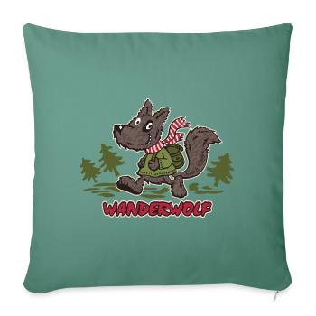 Wanderwolf - Sofa pillowcase 17,3'' x 17,3'' (45 x 45 cm) - cypress green - Front