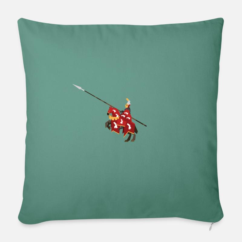 Chevalier rouge - Housse de coussin décorative 45 x 45 cm - vert sapin