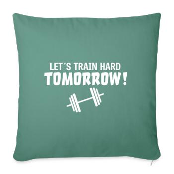 Rest day sort entraînement musculation musculation - Housse de coussin décorative 45 x 45 cm - vert sapin - Devant