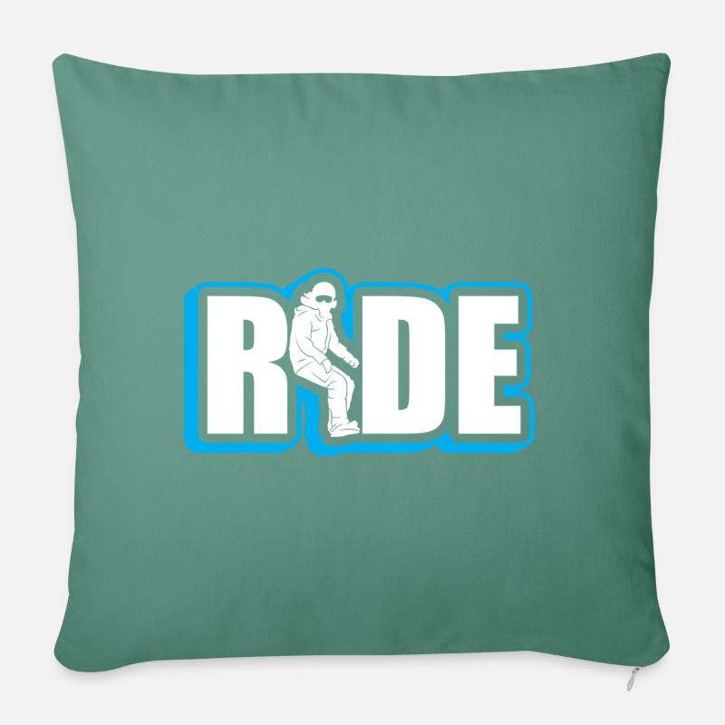 Chevaucher - Housse de coussin décorative 45 x 45 cm - vert sapin