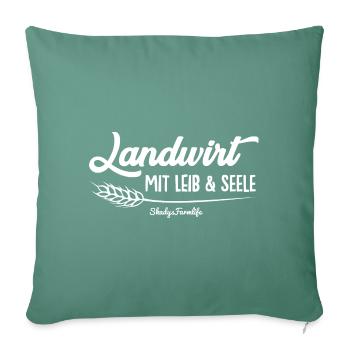Landwirt mit Leib & Seele - Sofakissenbezug 45 x 45 cm - Tanngrün - Vorne