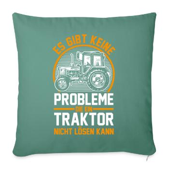 Trecker Landwirt Bauer Traktorfahrer Traktor - Sofakissenbezug 45 x 45 cm - Tanngrün - Vorne