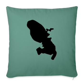 Martinique - Housse de coussin décorative 45 x 45 cm - vert sapin - Devant