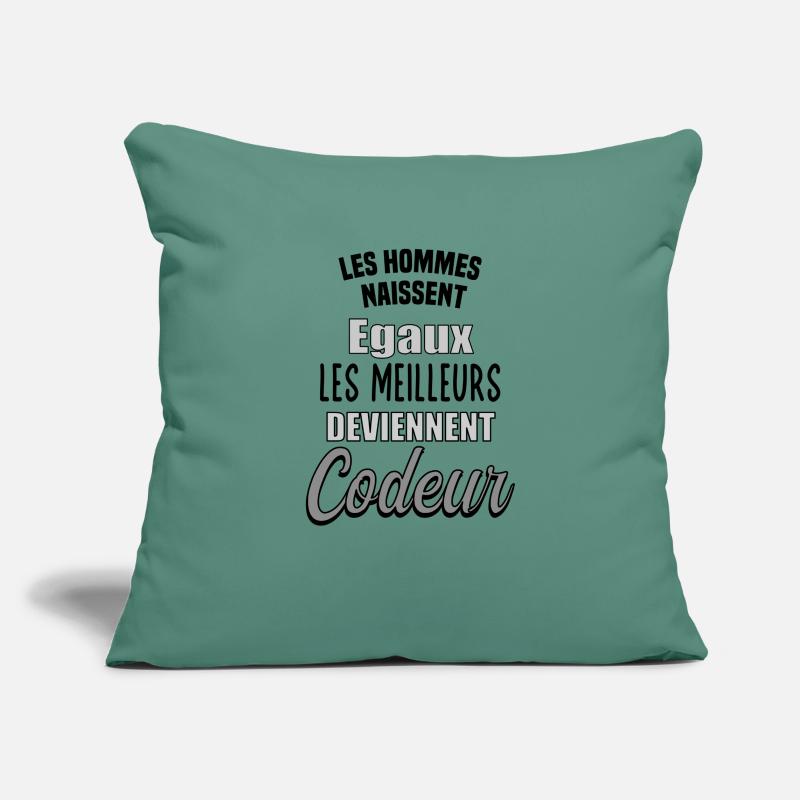 Hommes égaux, les meilleurs deviennent Codeur Housse de coussin décorative 45 x 45 cm