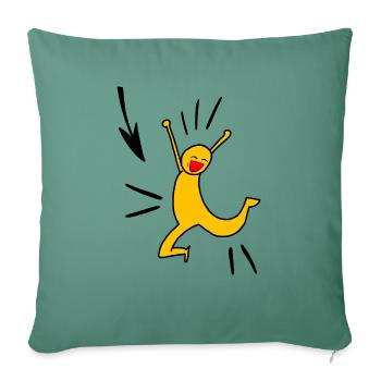Yellow joy - Sofa pillowcase 17,3'' x 17,3'' (45 x 45 cm) - cypress green - Front