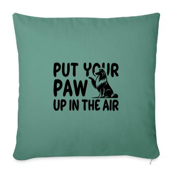 Collie High Five - Vektor Design - Sofakissenbezug 45 x 45 cm - Tanngrün - Vorne