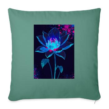 Flourish in the Void - Sofa pillowcase 17,3'' x 17,3'' (45 x 45 cm) - cypress green - Front