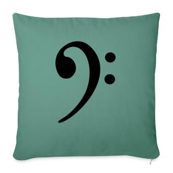 Bass Clef - Sofa pillowcase 17,3'' x 17,3'' (45 x 45 cm) - cypress green - Front
