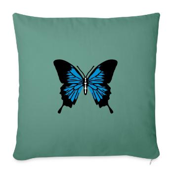 Schmetterling - Sofakissenbezug 45 x 45 cm - Tanngrün - Vorne