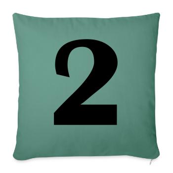 2 - Housse de coussin décorative 45 x 45 cm - vert sapin - Devant