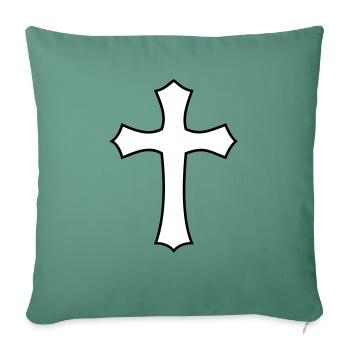 Christian Cross - Sofa pillowcase 17,3'' x 17,3'' (45 x 45 cm) - cypress green - Front