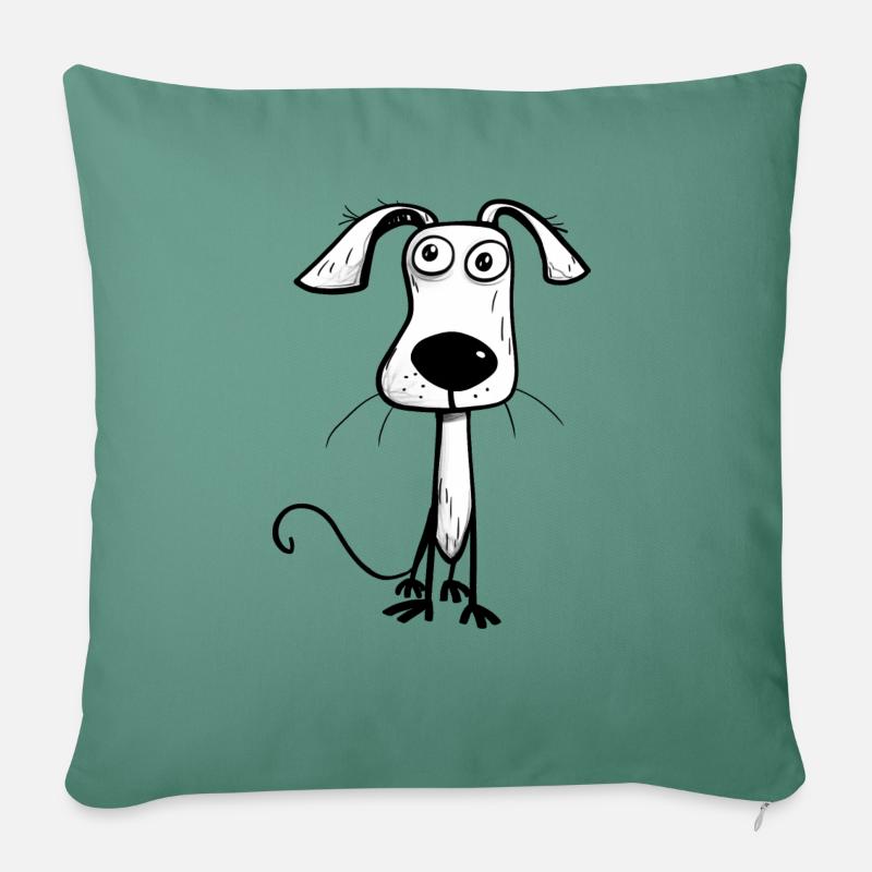 Hund - Sofakissenbezug 45 x 45 cm - Tanngrün