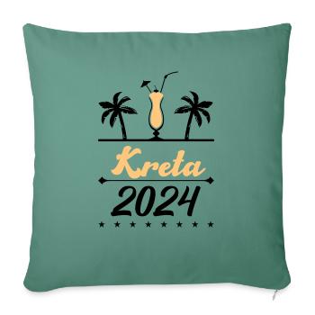 Crete 2024 - Sofa pillowcase 17,3'' x 17,3'' (45 x 45 cm) - cypress green - Front
