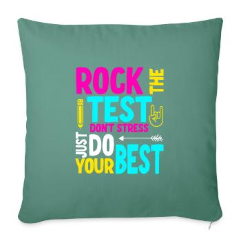 Rock the test - Sofa pillowcase 17,3'' x 17,3'' (45 x 45 cm) - cypress green - Front