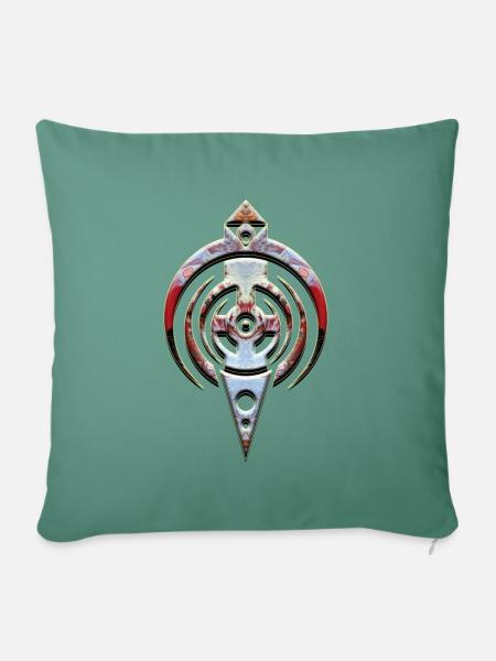 Circle of Ornament - Sofakissenbezug 45 x 45 cm - Tanngrün