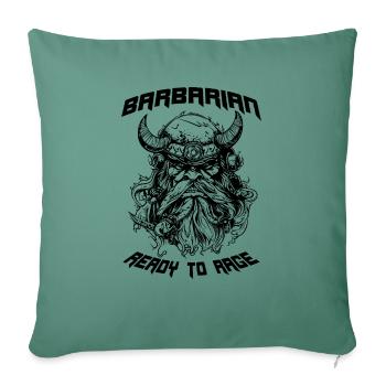 Barbarian in RPG Ready To Rage - Sofa pillowcase 17,3'' x 17,3'' (45 x 45 cm) - cypress green - Front