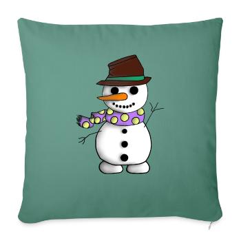 Style glacial parfait pour la saison de Noël - Housse de coussin décorative 45 x 45 cm - vert sapin - Devant