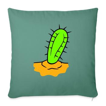 Cactus Plante Épineux Épineux Déserts Cactus - Housse de coussin décorative 45 x 45 cm - vert sapin - Devant