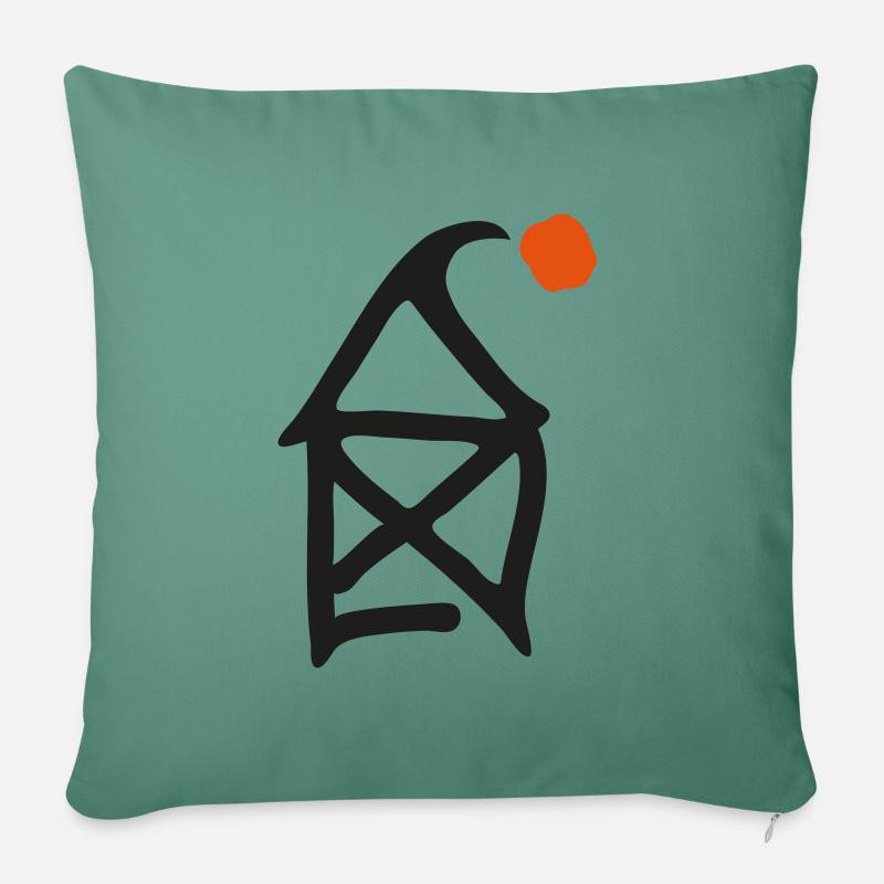 Maison de Saint-Nicolas - Housse de coussin décorative 45 x 45 cm - vert sapin