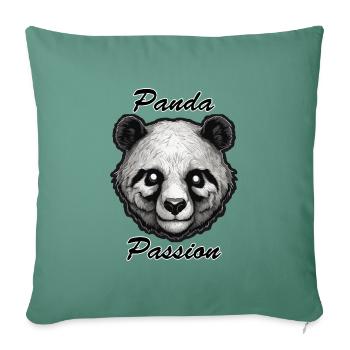 Panda / Animal / Zoo / Bamboo / Wild / Childlike - Sofa pillowcase 17,3'' x 17,3'' (45 x 45 cm) - cypress green - Front