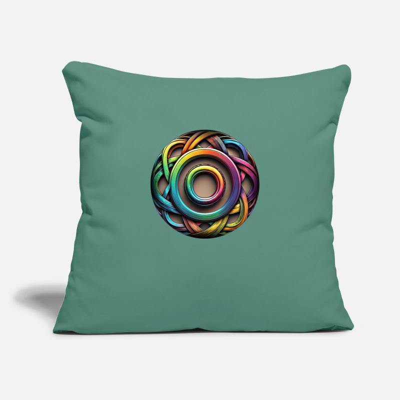 Rainbow Colors Elements Nodes Sofa pillowcase 17,3'' x 17,3'' (45 x 45 cm)