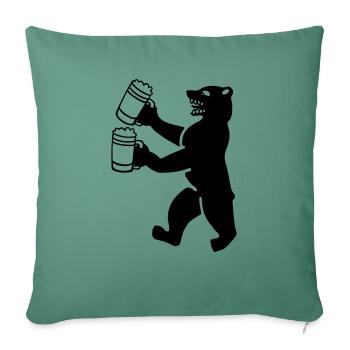 berliner bär deutsches bier lustiger humor - Sofakissenbezug 45 x 45 cm - Tanngrün - Vorne