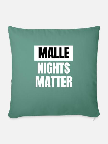 Malle nights matter - Sofakissenbezug 45 x 45 cm - Tanngrün