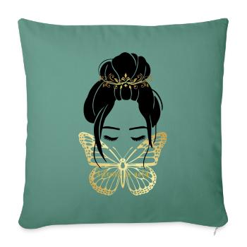 Silence is gold - Sofa pillowcase 17,3'' x 17,3'' (45 x 45 cm) - cypress green - Front