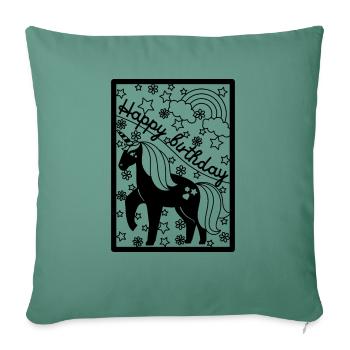 Birthday for children - Sofa pillowcase 17,3'' x 17,3'' (45 x 45 cm) - cypress green - Front