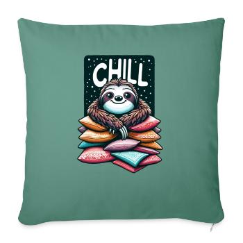 Paresseux glacial - Housse de coussin décorative 45 x 45 cm - vert sapin - Devant