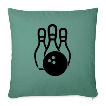 Bowling Ball & Pins - Sofa pillowcase 17,3'' x 17,3'' (45 x 45 cm) - cypress green - Front